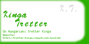 kinga tretter business card
